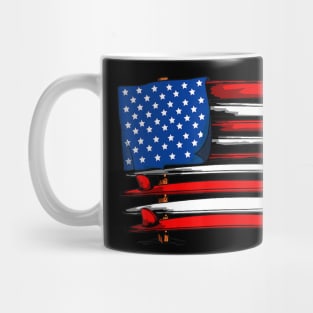 Surfboard usa american flag surfing surf surfer du Mug